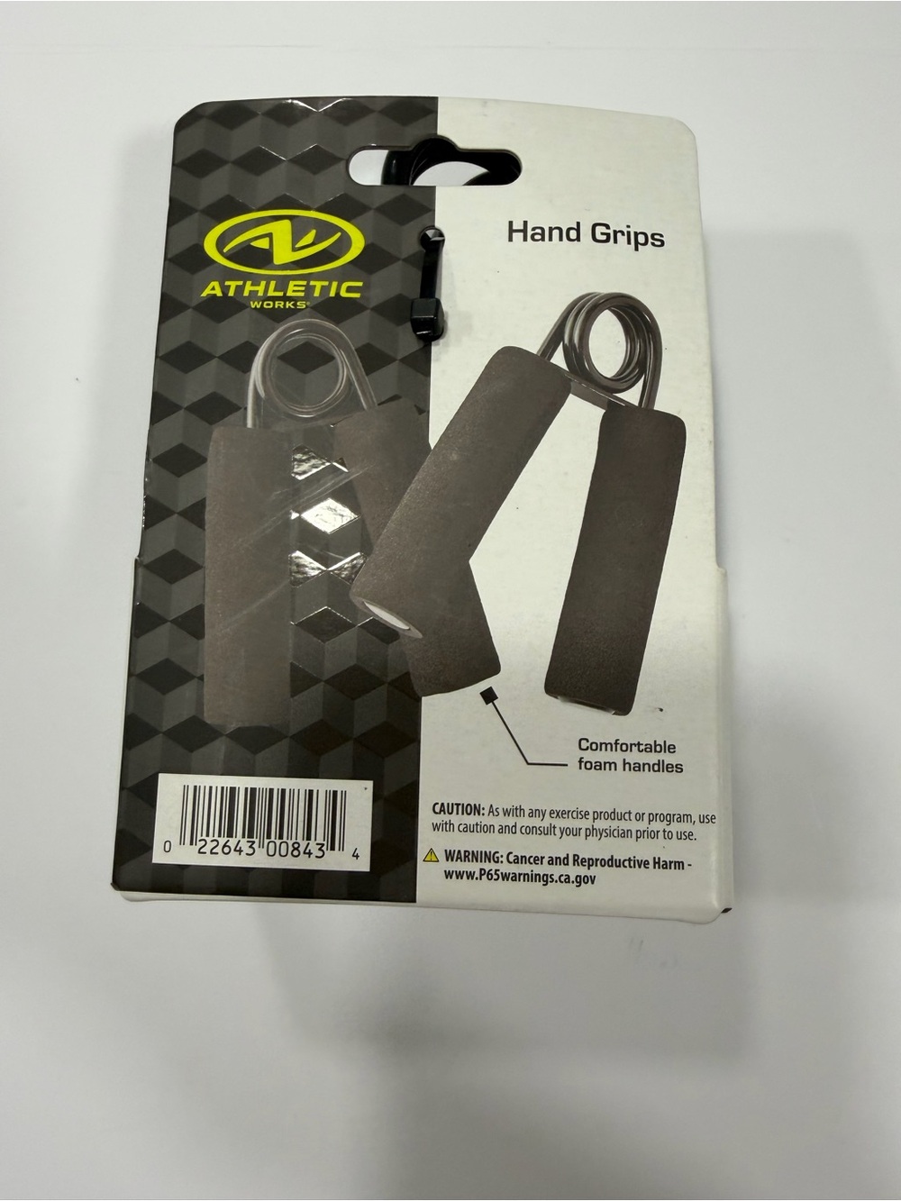 Athletic Works Black Foam Hand Grips with Coiled Springs